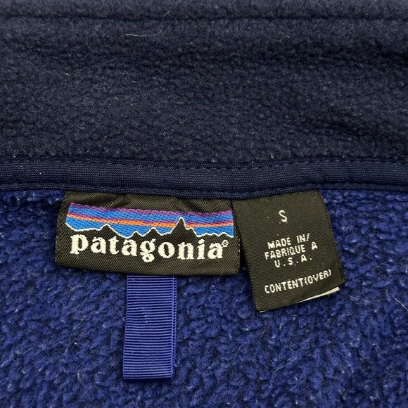 Vintage Y2k Patagonia Mens Regulator Vest Small Blue Full Zip Fleece Polartec - Picture 8 of 13